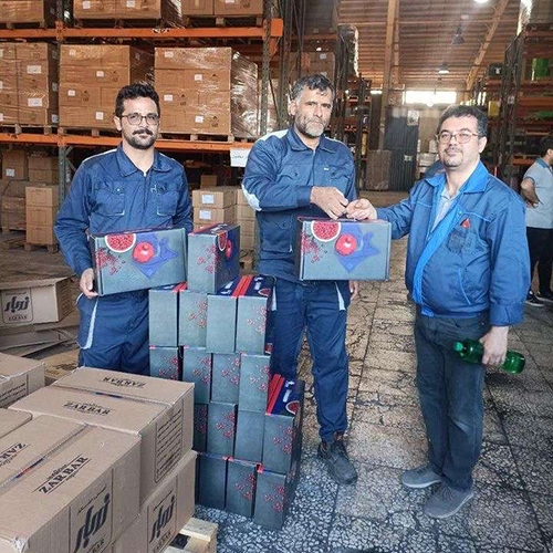 توزیع بسته‌های یلدا در مجموعه عظام