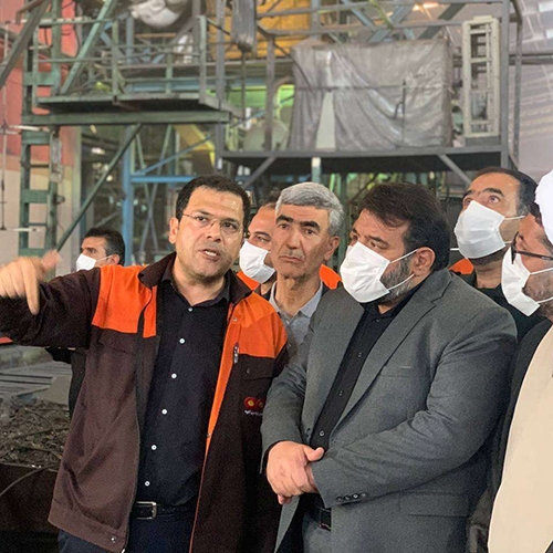 جلسه‌ی اعضای شورای تامین شهرستان فلاورجان با مدیران کارخانه‌ی پایاذوب