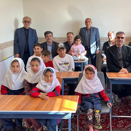 افتتاح مدرسه عظام در یکی از روستاهای آذربایجان‌شرقی