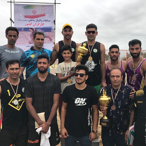 کسب مقام سوم تیم شرکت پیستون ایران در مسابقات والیبال ساحلی کارگران کشور